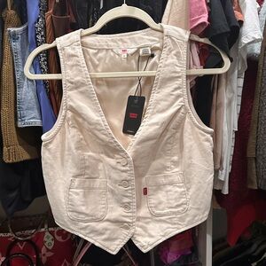 Levi's Cream Corduroy Vest